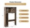 Bathroom Storage Cabinet with Sliding Barn Door Rustic Brown Over the Toilet